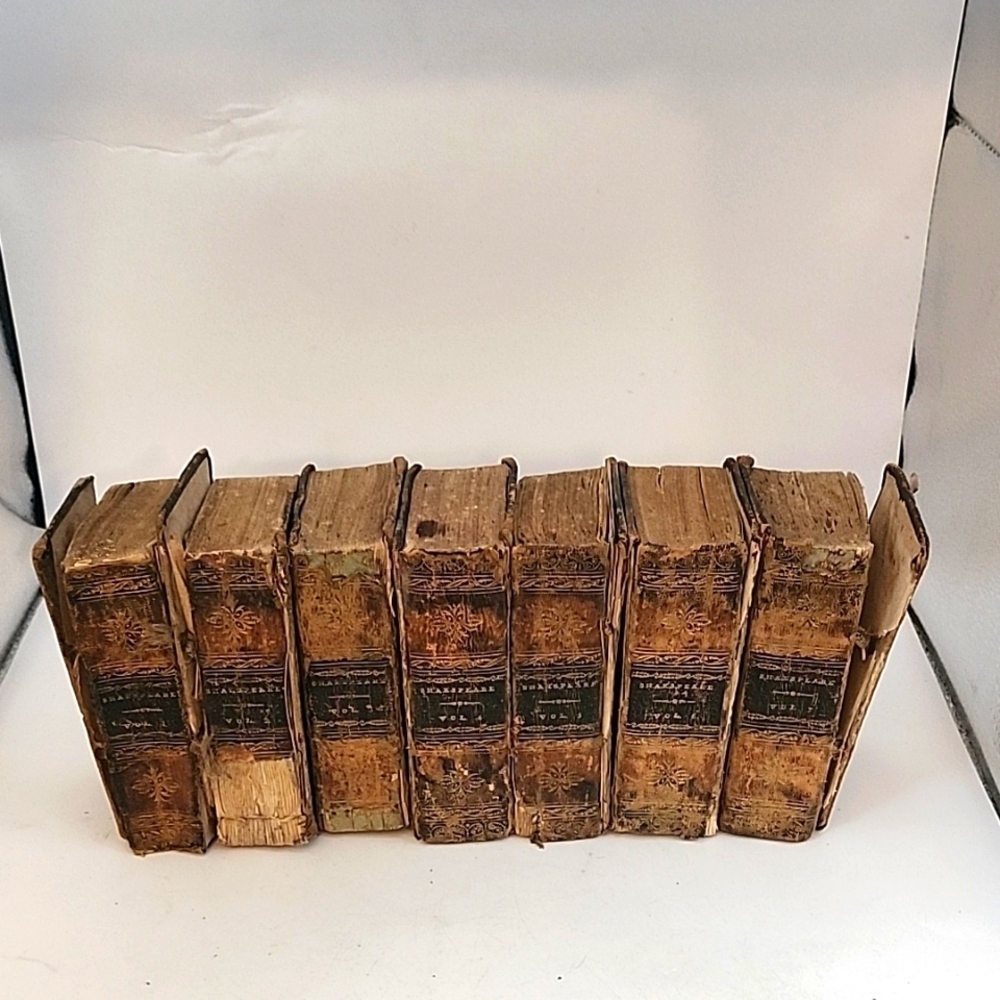 Antique 1830 "The Plays of William Shakespeare 1-7 of 8 Volumes